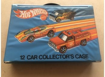 Vintage 1970s-80s Hot Wheels Collector Case & Assortment Of Cars