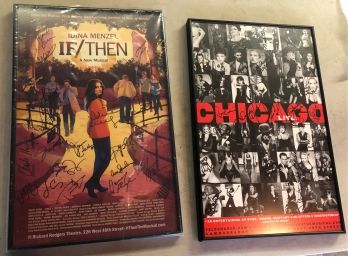 Vintage Chicago Live & IF/THEN On-broadway Theatre/musical Framed Posters With Cast Autographs