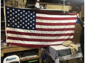 Vintage 1950s Large 5' X 10' Old Glory US American Flag -Vally Forge Flag Co USA