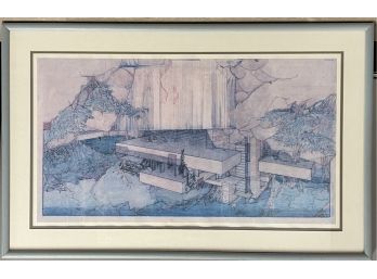 Framed Frank Lloyd Wright Blueprints