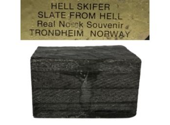 Slate From Hell (Hell Skifer) Souvenir Rock From Trindheim, Norway