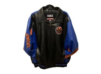 New York Knicks Mens Leather Jacket, Size XL