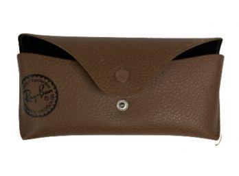 Authentic Tan Leather Ray-Ban Hard Sunglass Case