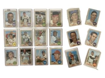 Vintage Collectible Baseball Cards In Plastic Protectors