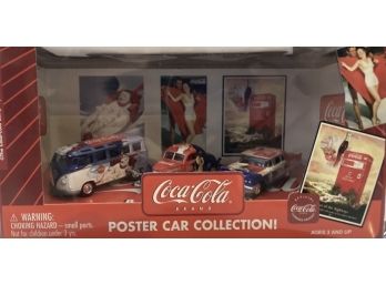 Coca-Cola 'Poster Car' Collection 1:64 Scale In Box, With Display Case