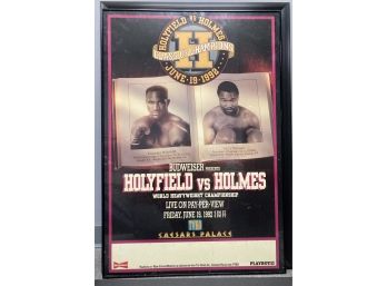 1992 Holfyfield Vs. Holmes Heavyweight Championship Framed Poster