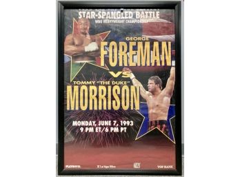 1993 George Foreman Vs. Tommy 'The Duke' Morrison Heavyweight Championship Fight Poster