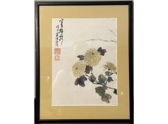 Oriental Framed Floral Wall Art