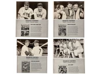 NY Daily News Limited Edition 'Yankees Legends' Series - Set Of 4  B&W Photos