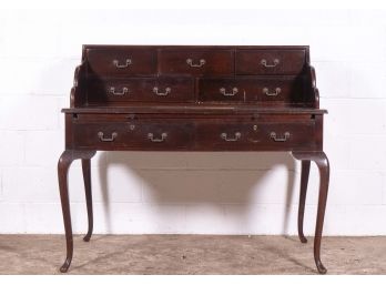 Secretary Desk With Marquetry Inlay Detail