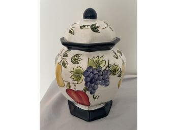 Pretty Ceramic Biscotti Jar