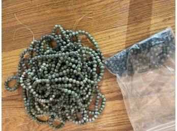 Box Of Jade Beaded Strands  Great For Crafts Jewelry Making