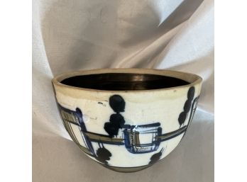 Unique Hand Painted Signed Israel Bowl