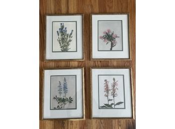 Four Elegant Flower Prints