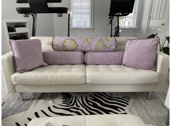 Beautiful Custom Lavender Print Throw Pillows With Silk Cording Detail