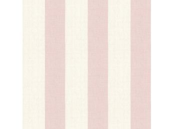 Ralph Lauren Pink And Cream 'Monroe Stripe' Linen Fabric - 4 Yards