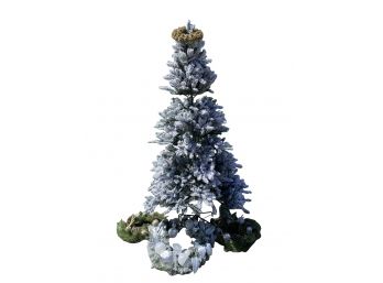Bundle Of Christmas Holiday Decorations Faux Tree And Ornamental Wreaths