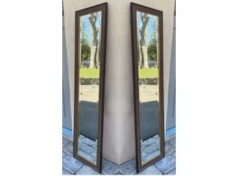 Pair Of DeNunzio Floor Length Framed Mirrors