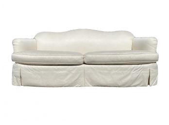 Sherrill Furniture 2-cushion Camelback Upholstered White Sofa