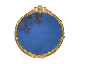 Carvers Guild Acorn Motif Mirror With Antique Gold Finish
