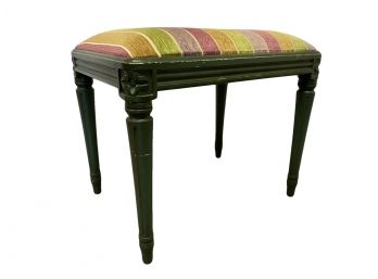 Vintage Cushioned Painted Seat Bench