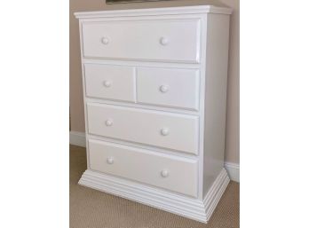 Glossy White 4 Drawer Dresser
