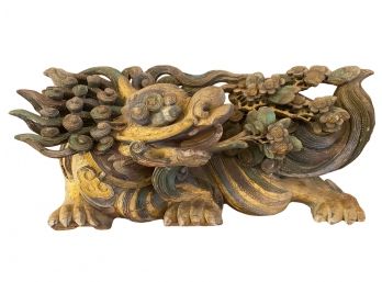Carved Wooden Dragon Sculpture