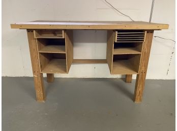 Rustic Plywood Drafting / Art Table With Shelves