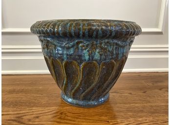 Textured Glazed Ceramic Planter Pot