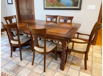 South Cone Trading Co. Expandable Dining Table And 6 Grange Dining Chairs