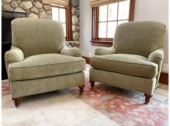 Pair Of Southwood Roll Back Club Chairs