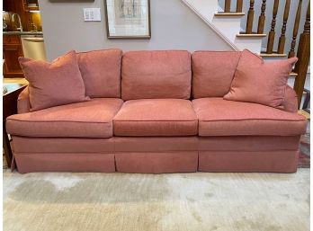 Southwood Barrel Back Upholstered Sofa With Throw Pillows