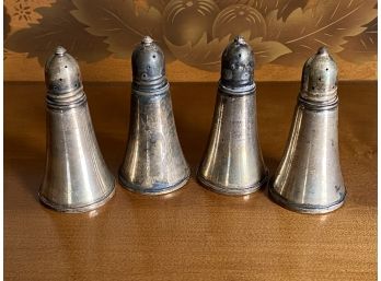 Bundle Of 4 Vintage Garden Silversmiths Weighted Sterling Silver Salt & Pepper Shakers