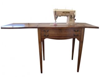 Vintage Singer Sewing Machine Hinged Table