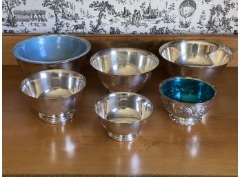 Bundle Of Collectable Trophy Engraved Vintage Gorham Silverplate Bowls With Marks