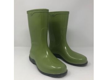 Cheery Green Rain Or Garden Boots - Women - Sz 7