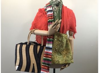 Spring Accessories - Bags, Wrap, Scarves - Bright, Cheerful, Useful