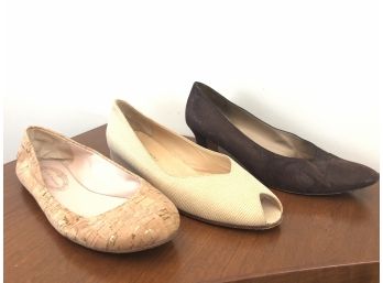 Ferragamo, Magli And Tahari - 3 Pairs Of Sz 10 Women's Shoes