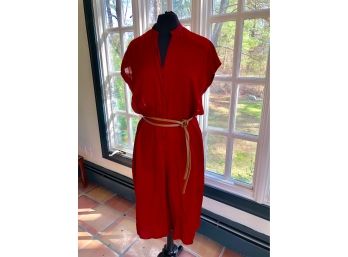 Zara Red Silk Jumpsuit - Sz M