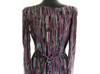Vintage Silk Dress Mary McFadden Beautifully Detailed - Sz 10