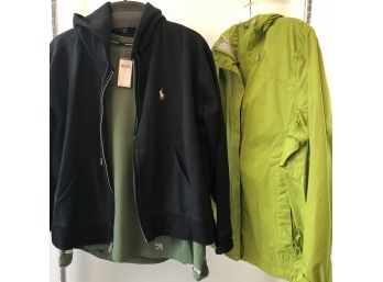 April Showers Necessities - LL Bean Raincoat, Polo Hoodie And NB Dry Fit Shirt - For Women