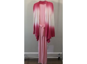 Pretty In Pink Jumpsuit Paired With Ombre Cotton Sweater (NWT)