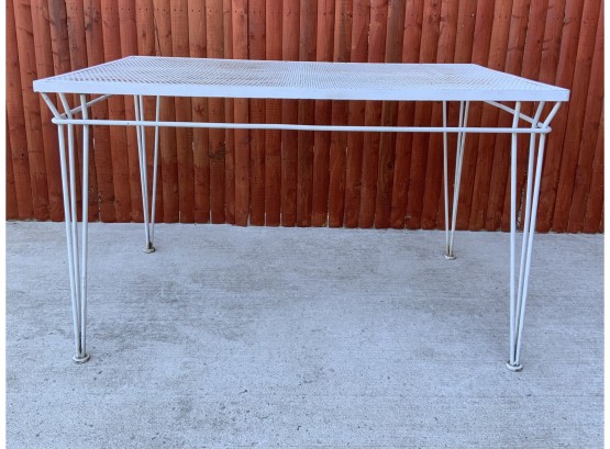 White Metal Outdoor Table