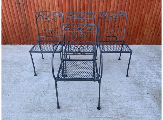 Four Salterini Style Metal Chairs
