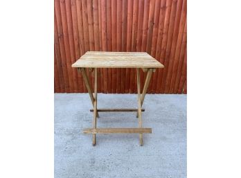 Folding Wooden Slat Table