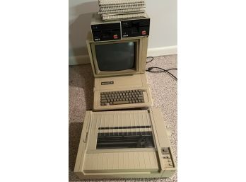 Vintage Apple Computer And Printer