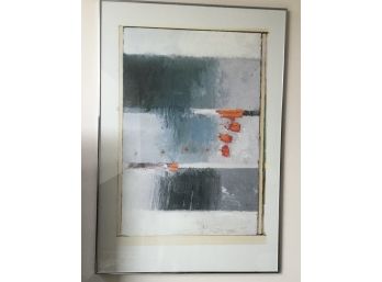 Beautiful Abstract Art Framed Print Signed ALH