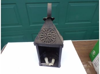 Tin Stamped Lantern Vintage