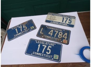 Lot Of 4 Assorted License Plates 3 Ct. Legislature