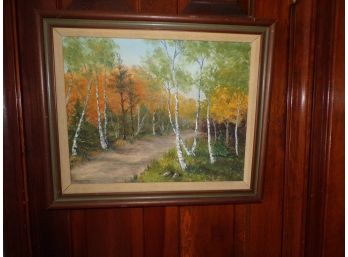 Painting O/C' Birches Along The Old Road' Signed